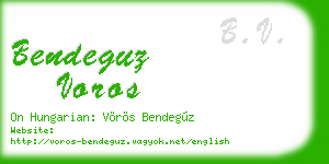 bendeguz voros business card