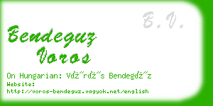 bendeguz voros business card